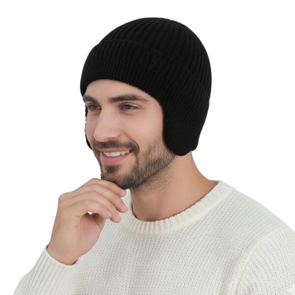 Winter Caps for Men with Ear Flaps, Stylish & Comfortable Cap for Men, Warm & Fashionable Headwear for Cold Weather - Free Size (WC7155)