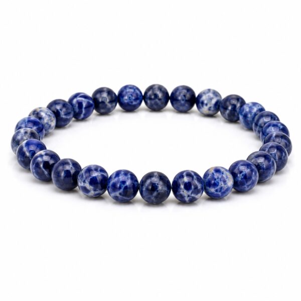 Sodalite Stone Stretch Bead Bracelet for Men & Women